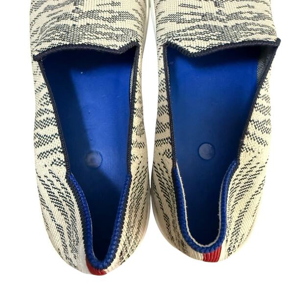 Rothys The Original Slip On City Sneakers Maritime Blue Tiger Print Retired 10‎ - Picture 5 of 12